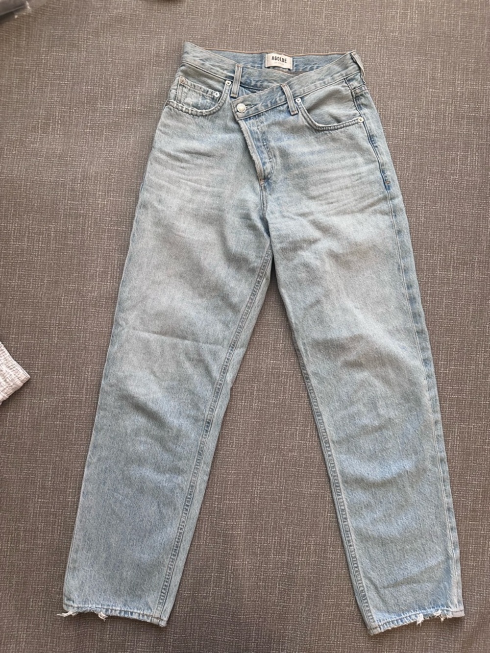 AGOLDE Criss Cross Waist Jeans Women’s Size 23 Wired Light Indigo High Rise
